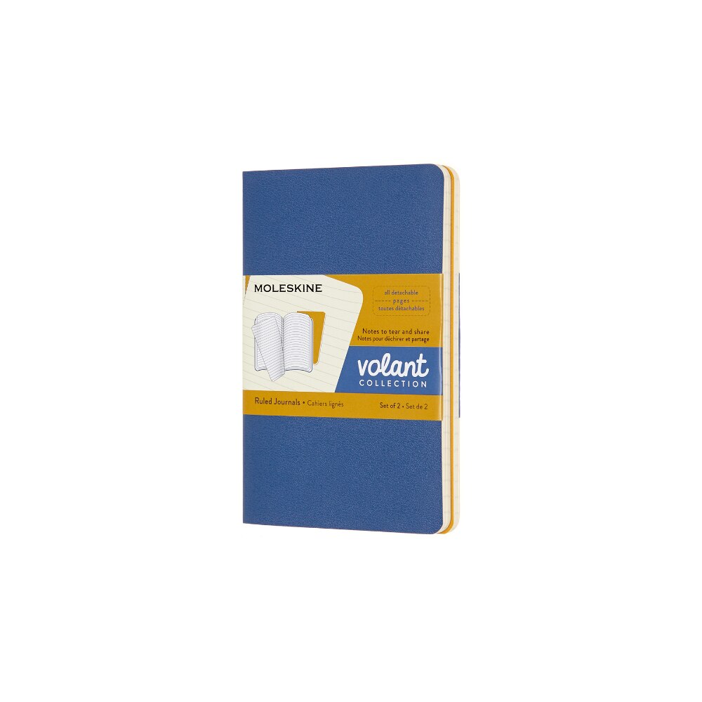 Set 2 agende Valance, Moleskine, 9x14 cm, Galben/Albastru